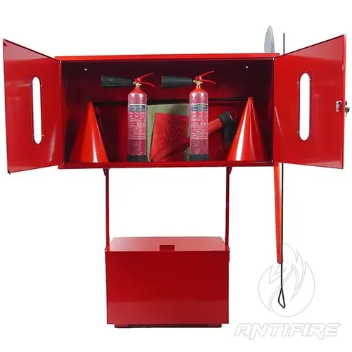 Стенд пожежний з щитом закритого типу стаціонарний (комплект 6) + 2 Вогнегасника вуглекислотних ВВК-2 (ОУ-3) 