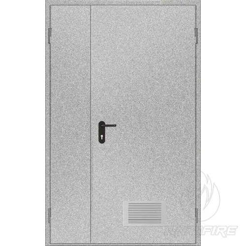 Двери противопожарные с вентиляционной решеткой ДМП ЕІ60-2-2100x1200 