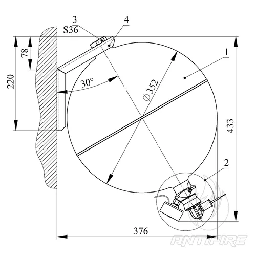 Модуль газового пожежогасіння Імпульс-20 з настінним кріпленням (МГП.І-20.Е.Н)  (фото 4)