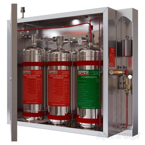 Модуль пожежогасіння BKS-20-2-MT(П) для кухонних приміщень з механічним пуском та виходом під пневмозапуск 