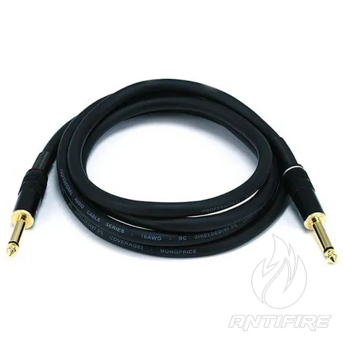 Кабель T-D0.5 jack 6.3 "папа" - jack 6.3 "папа" - 0,5 метра 