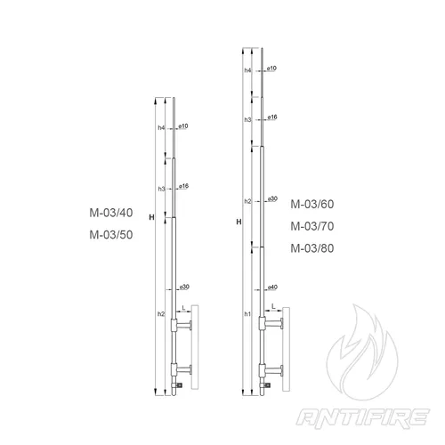 М-03/50 Щогла блискавкоприймача з боковим кріпленням  (фото 2)
