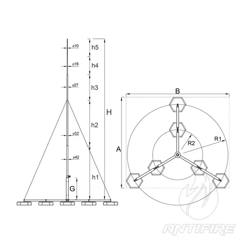 М-05/110 Блискавкоприймач на тринозі  (фото 2)