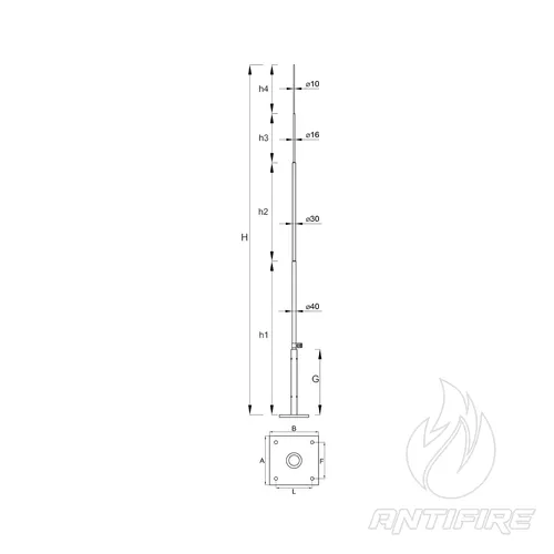 М-07/70 Блискавкоприймач з металевою основою  (фото 3)