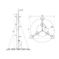 М-05/82 Щогла E.S.E. блискавкоприймача на тринозі thumb-2