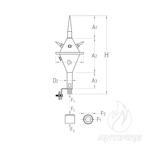 Р-60 Блискавкоприймач Forend P-60  (фото 2)
