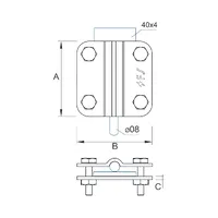 C-035 З'єднувач контрольний для дроту та смуги В40 thumb-3