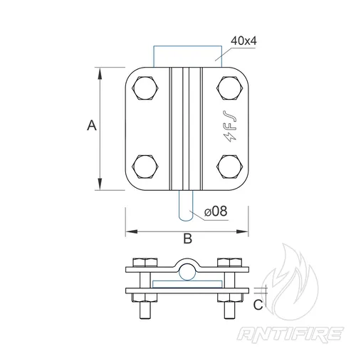 C-035 З'єднувач контрольний для дроту та смуги В40  (фото 3)