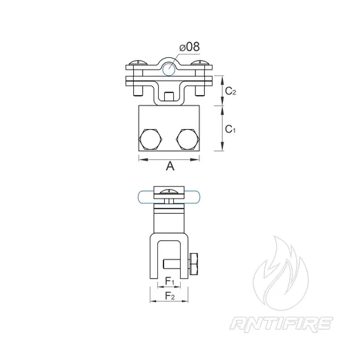C-092 Клема фальцева металева  (фото 2)