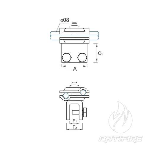 C-093 Клема фальцева хрестова  (фото 2)