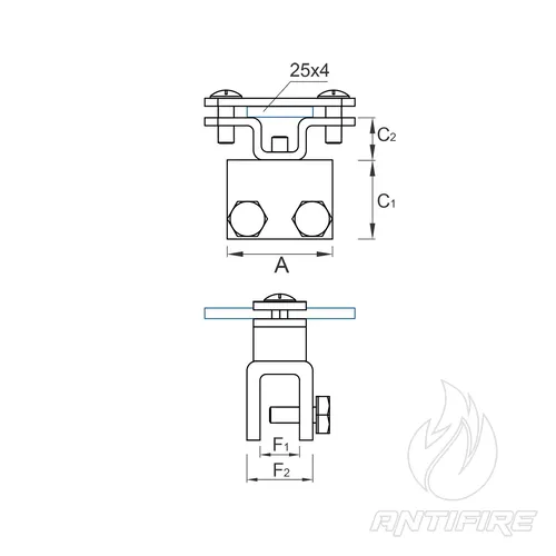 C-095 Клема фальцева металева для смуги  (фото 2)