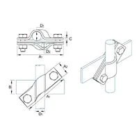 C-046 З'єднувач для стержня D16-20 та смуги діагональний thumb-4