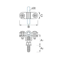 К-830 Тримач дроту металевий до ізоляційного стержня thumb-2