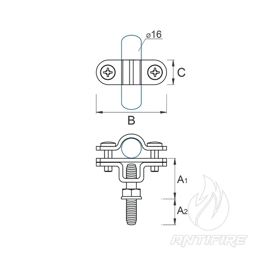 К-838 Тримач стержня ø16 мм до ізоляційного стержня  (фото 2)