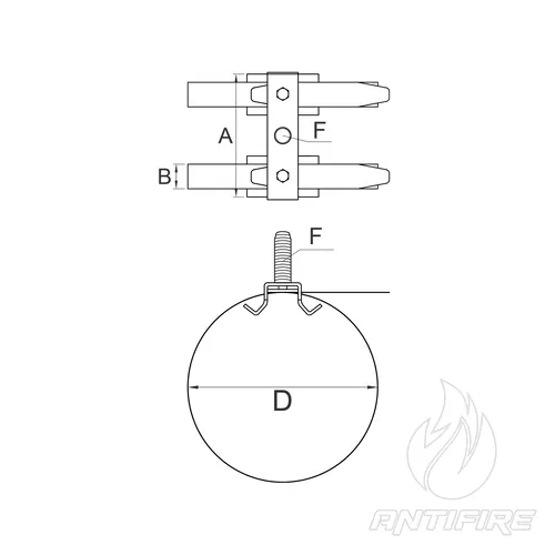 К-874 Обойма універсальна подвійна до труби  (фото 2)