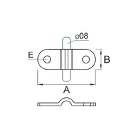 К-308 Пластина-скоба тримача дроту/стержня thumb-2