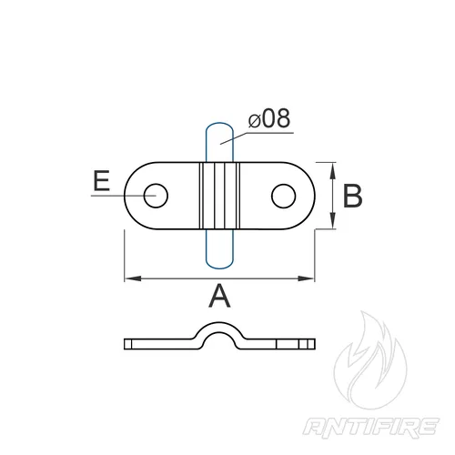 K-316 Пластина-скоба тримача дроту/стержня  (фото 3)