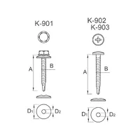 K-902 Шуруп даховий з підкладкою thumb-3