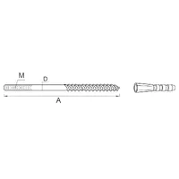К-923 Шпилька двогвинтова з дюбелем розпірним thumb-2