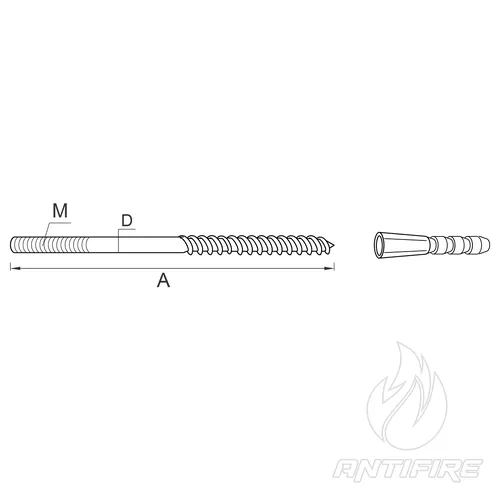 K-926 Шпилька двогвинтова з дюбелем розпірним  (фото 2)