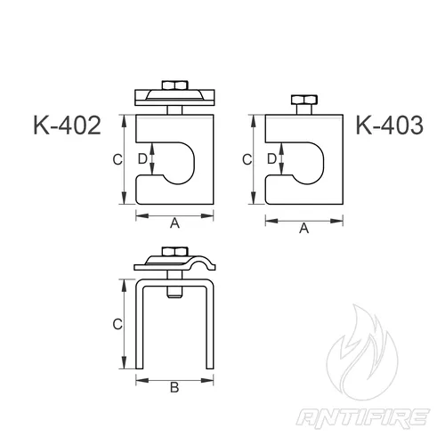К-402 Зажим до стрижня риштунку  (фото 2)