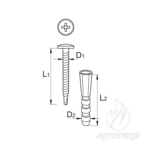 К-904 Шуруп з дюбелем розпірним  (фото 2)