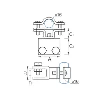 M-018 Тримач блискавкоприймача 16/10 фальцевий thumb-2