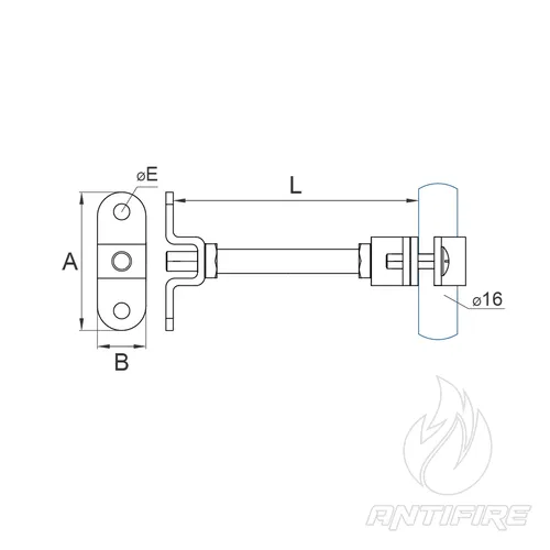 M-020 Тримач блискавкоприймача 16/10 дистанційний з пластиною  (фото 2)