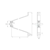 M-023 Тримач L-300/L-500 для блискавкоприймача 16/10 thumb-3