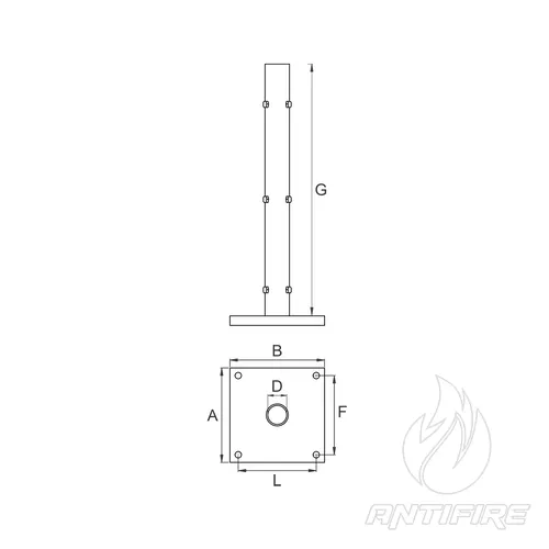 M-054 Металева основа щогли блискавкоприймача  (фото 2)