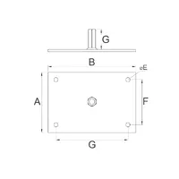 М-053 Металева підставка для блискавкоприймача ø 16  мм thumb-2