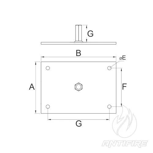 М-052 Металева підставка для блискавкоприймача ø 16  мм  (фото 2)