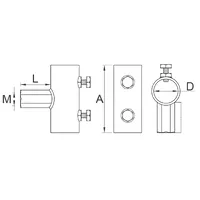 М-084 Тримач для щогли ø 32..42  мм М16 thumb-2