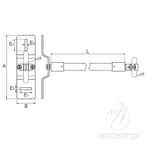 M-059 Ізольований тримач блискавкоприймача 16/10 з пластиною  (фото 2)