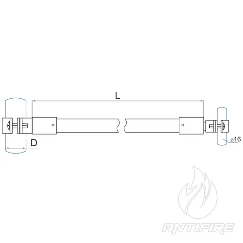 M-068 Ізольований тримач блискавкоприймача 16/10 до антени  (фото 2)