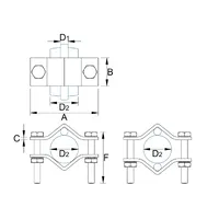 M-030 З'єднувач щогли блискавкоприймача та дроту універсальний thumb-4