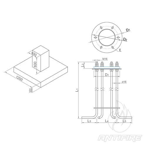М-20/0 Анкерна закладна для блискавкоприймача  (фото 2)