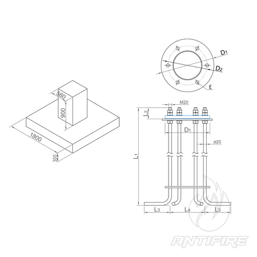 М-20/1 Анкерна закладна для блискавкоприймача  (фото 2)