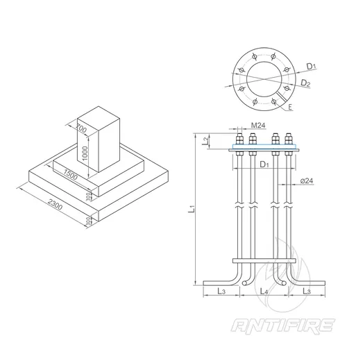 М-20/2 Анкерна закладна для блискавкоприймача  (фото 2)