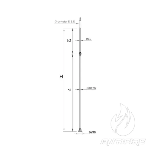 М-22/07 Блискавкоприймач окремостоячий для E.S.E.  (фото 2)