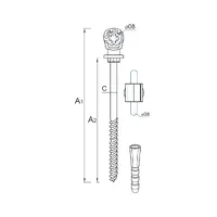 H-011 Тримач дроту пластиковий з дюбелем thumb-2