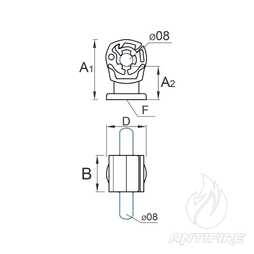 H-018 Тримач дроту пластиковий М8  (фото 3)
