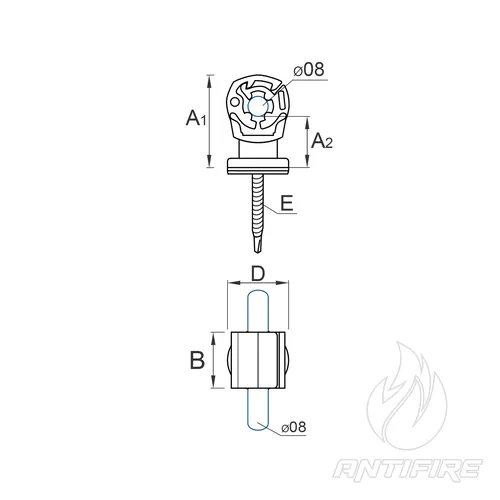 H-015 Тримач дроту пластиковий з шурупом  (фото 2)