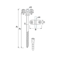 H-238 Тримач дроту металевий FLIP з дюбелем thumb-2