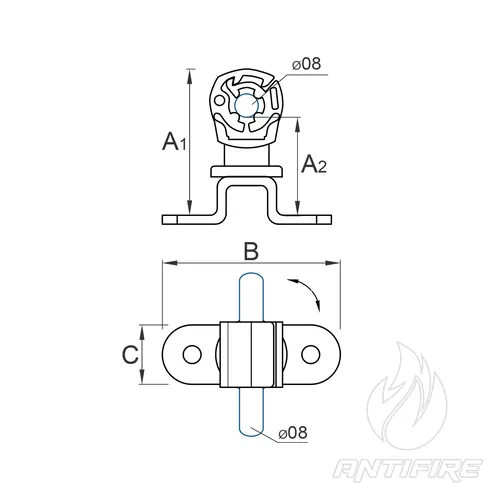 H-019 Тримач дроту пластиковий з металевою основою  (фото 2)