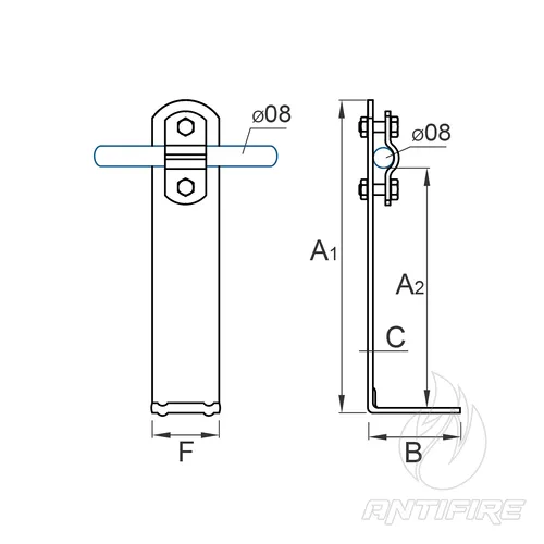 H-026 Тримач дроту L-120 на закручування  (фото 2)