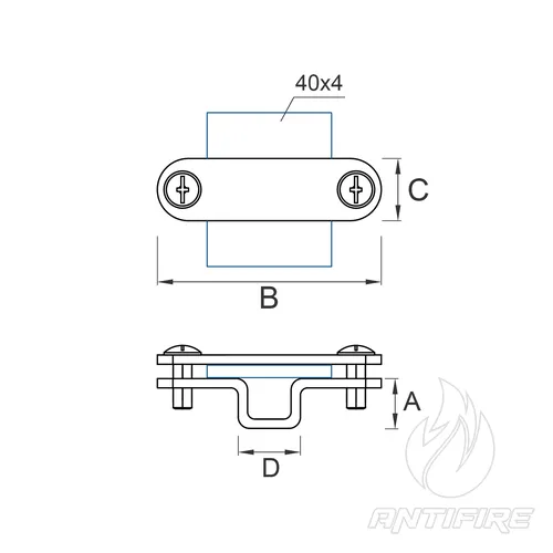 H-035 Тримач смуги В40 металевий  (фото 2)