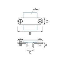 H-039 Тримач смуги В40 металевий thumb-2