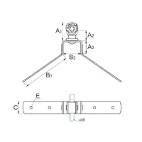H-041 Держатель кониковый прямой с пластиком FS thumb-2
