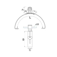 H-051 Тримач кониковий півкруглий з пластиком thumb-2